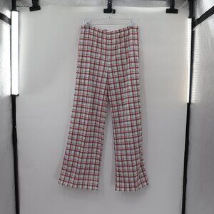 Vintage 1970s Wide Leg Women's Plaid Pants
